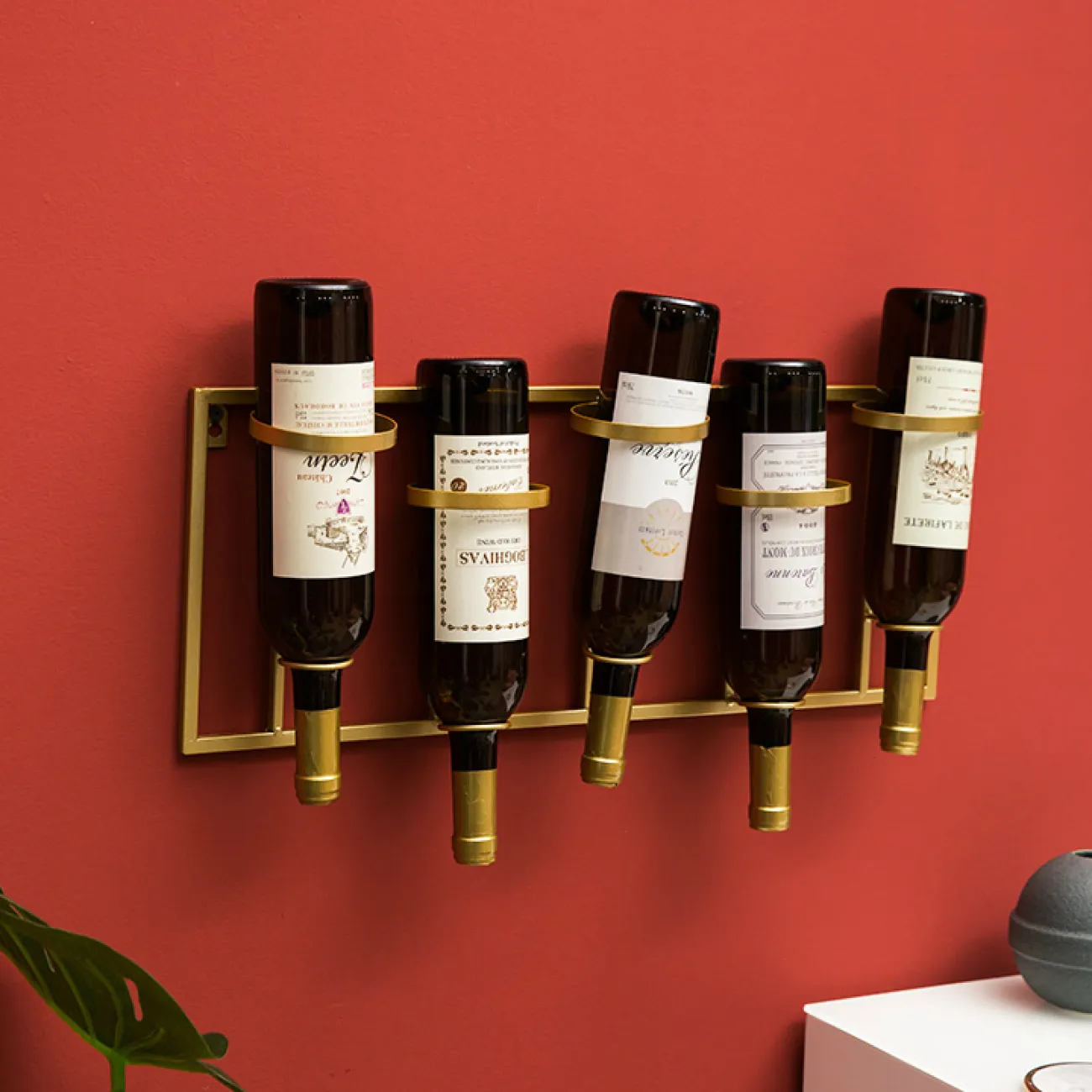 Дизайнерский настенный декор подставка для бутылок LaLume-KKK00276 