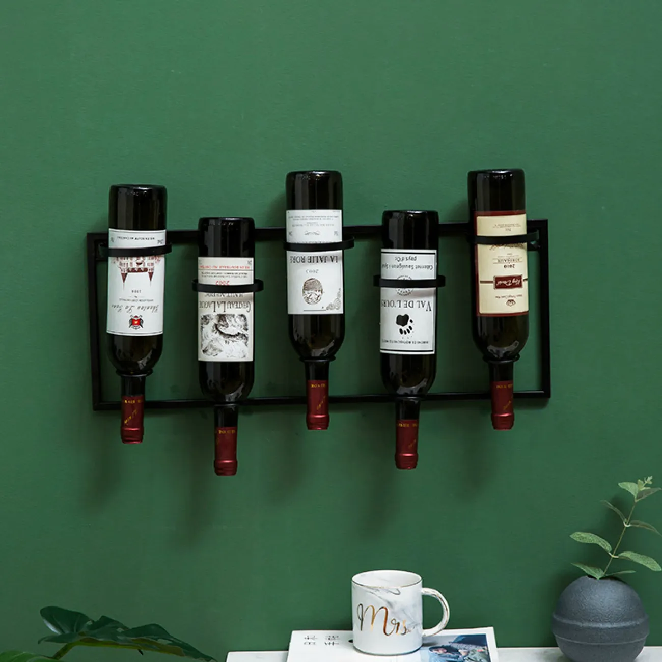 Дизайнерский настенный декор подставка для бутылок LaLume-KKK00276 