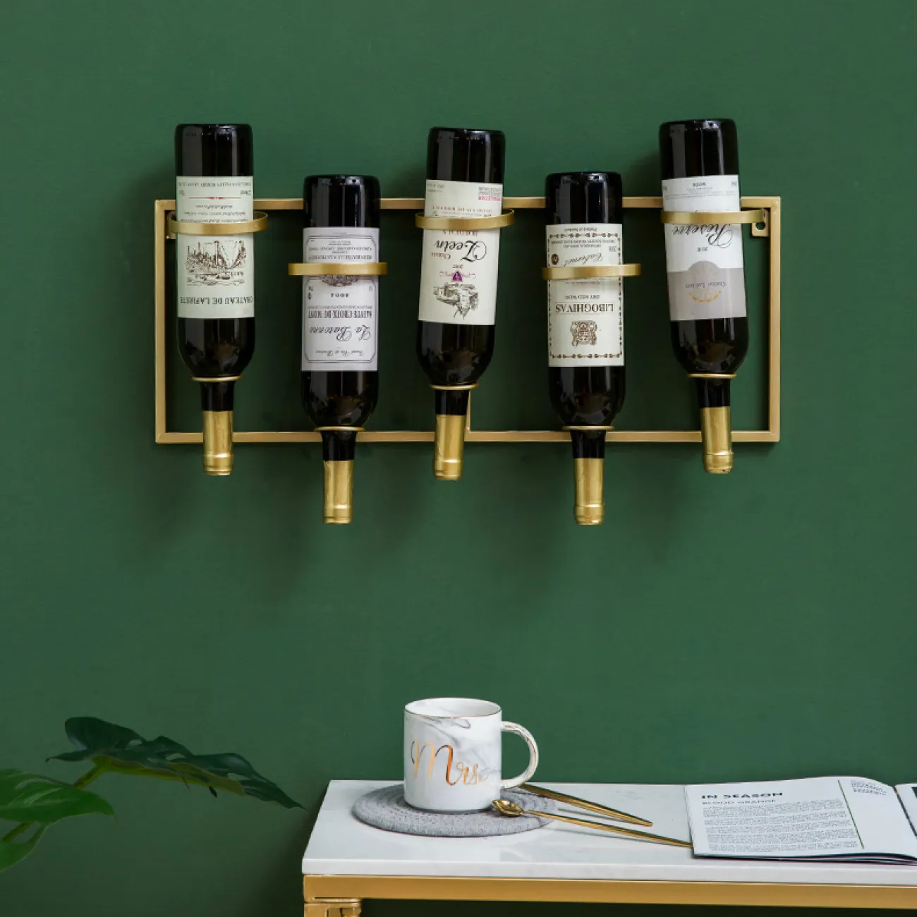 Дизайнерский настенный декор подставка для бутылок LaLume-KKK00276 