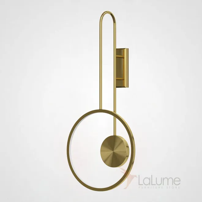 Серия светодиодных настенных светильников в виде комбинации светящегося кольца и шарообразного плафона из стекла DIDDI A Brass