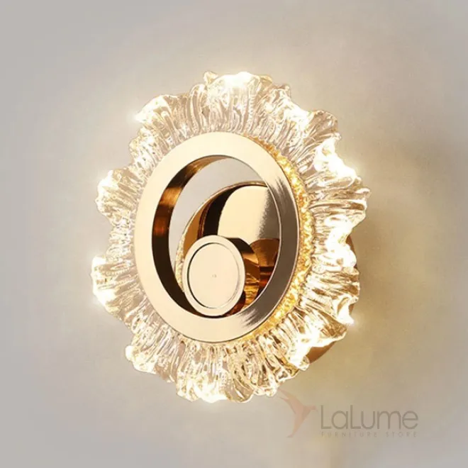 Настенный светодиодный светильник с закольцованным рассеивателем, стилизованным под лепестки на кронштейне с круглым креплением MILIA WALL Настенный светодиодный светильник с закольцованным рассеивателем, стилизованным под лепестки на кронштейне с круглым креплением MILIA WALL