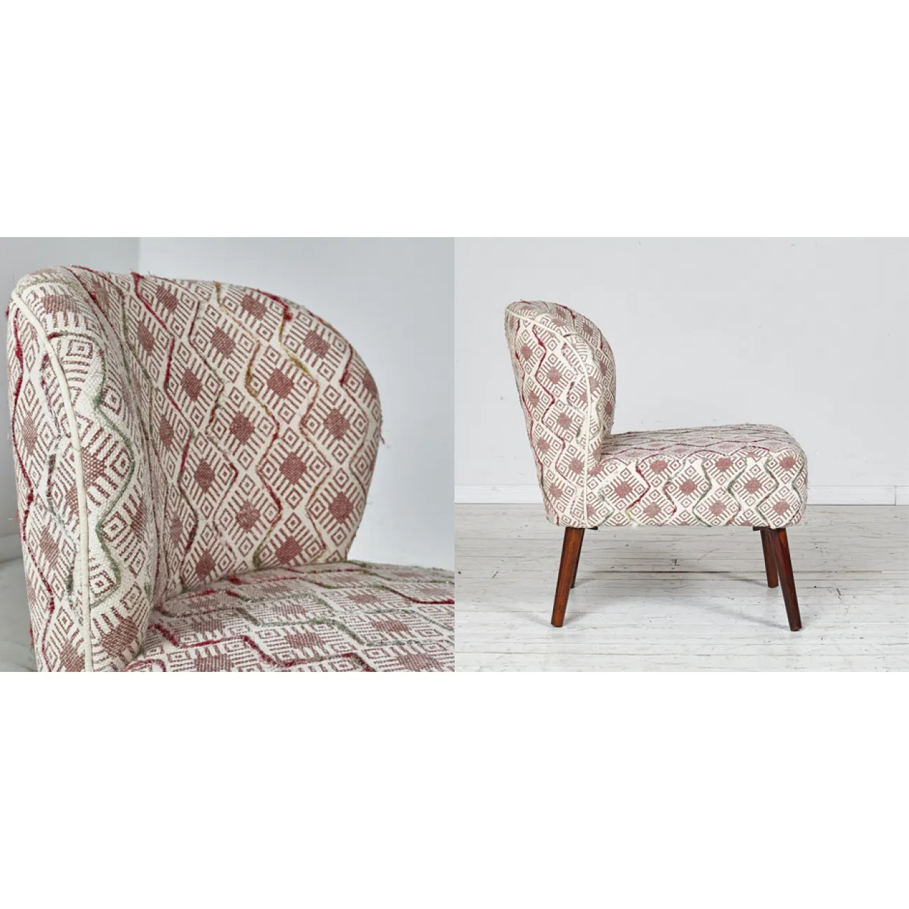 Кресло с розовым орнаментом KELIM Pattern от LaLume
