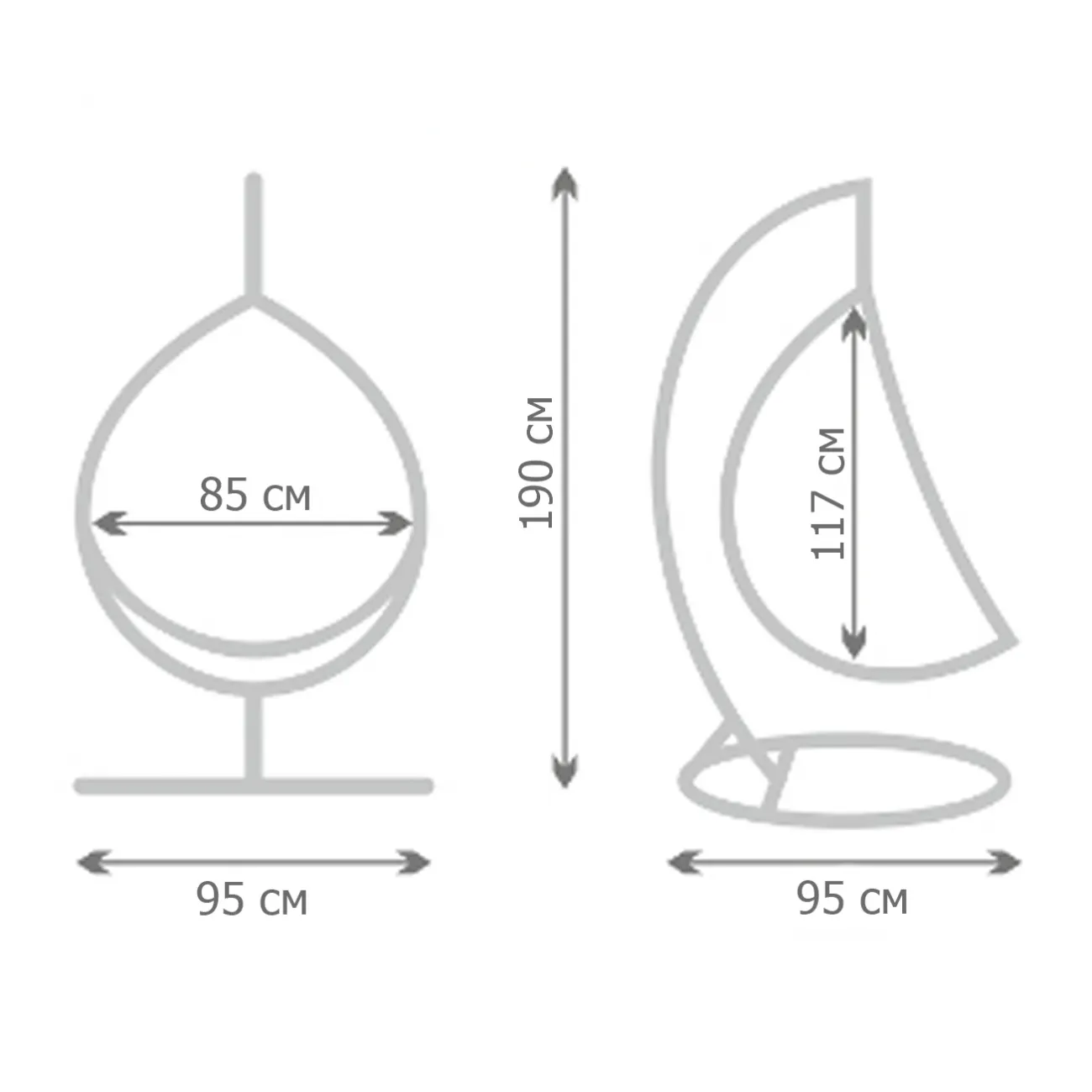 Кресло Swing chair outdoor White Egg от LaLume