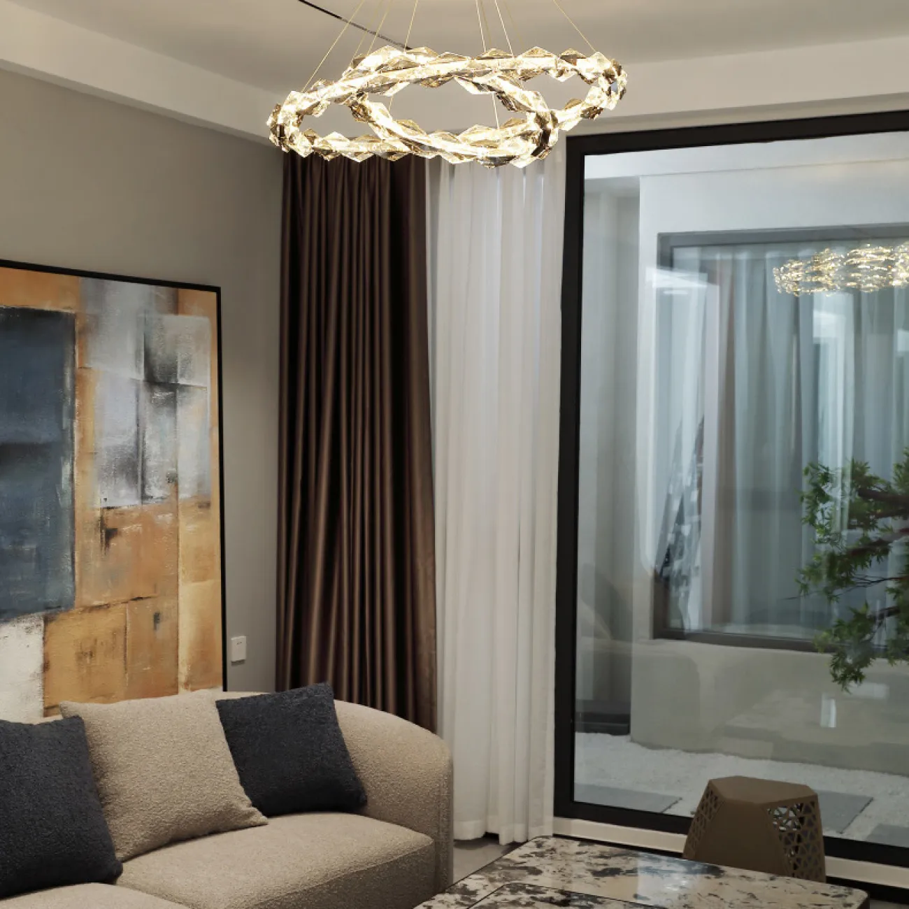 Подвесная люстра JENNIFER D40+60 от ImperiumLoft