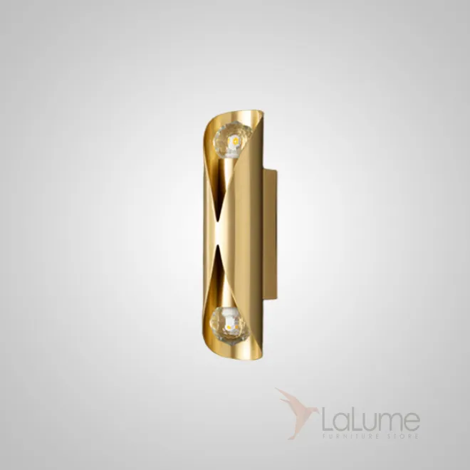 Серия бра с шарообразными рельефными плафонами в цилиндрическом корпусе из латуни H65 TUVE Brass