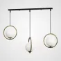 Подвесной светильник HOOP-TRIO Латунь, Круг, Планка от ImperiumLoft