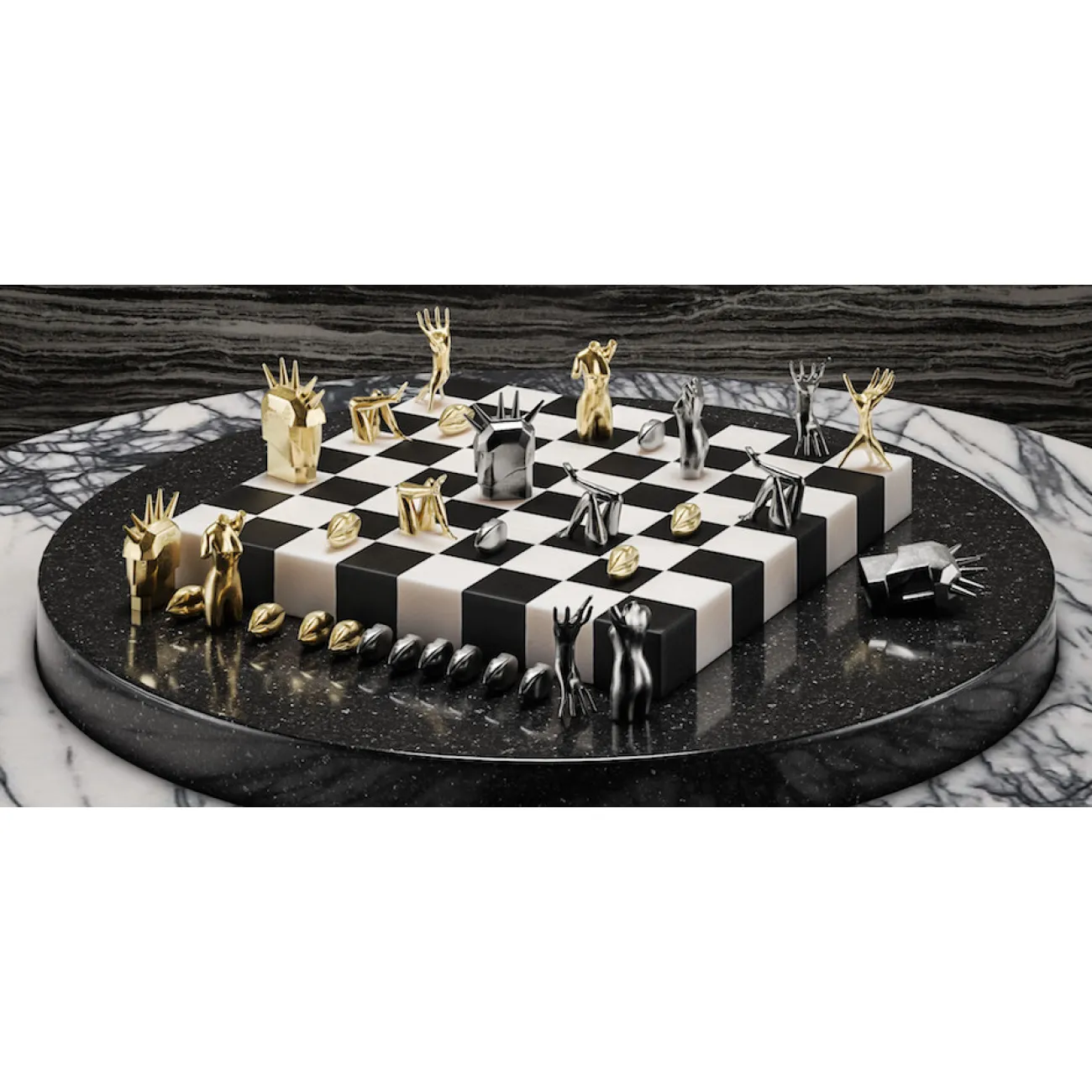 Шахматы Kelly Wearstler Dichotomy Chess Set designed by Kelly Wearstler от LaLume
