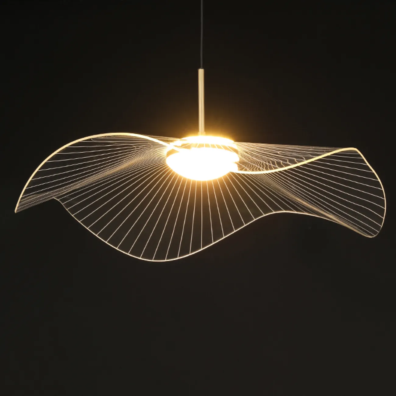 Готовая комбинация подвесных светодиодных светильников с прозрачными рассеивателями с природными мотивами ROSEL TRIO D25