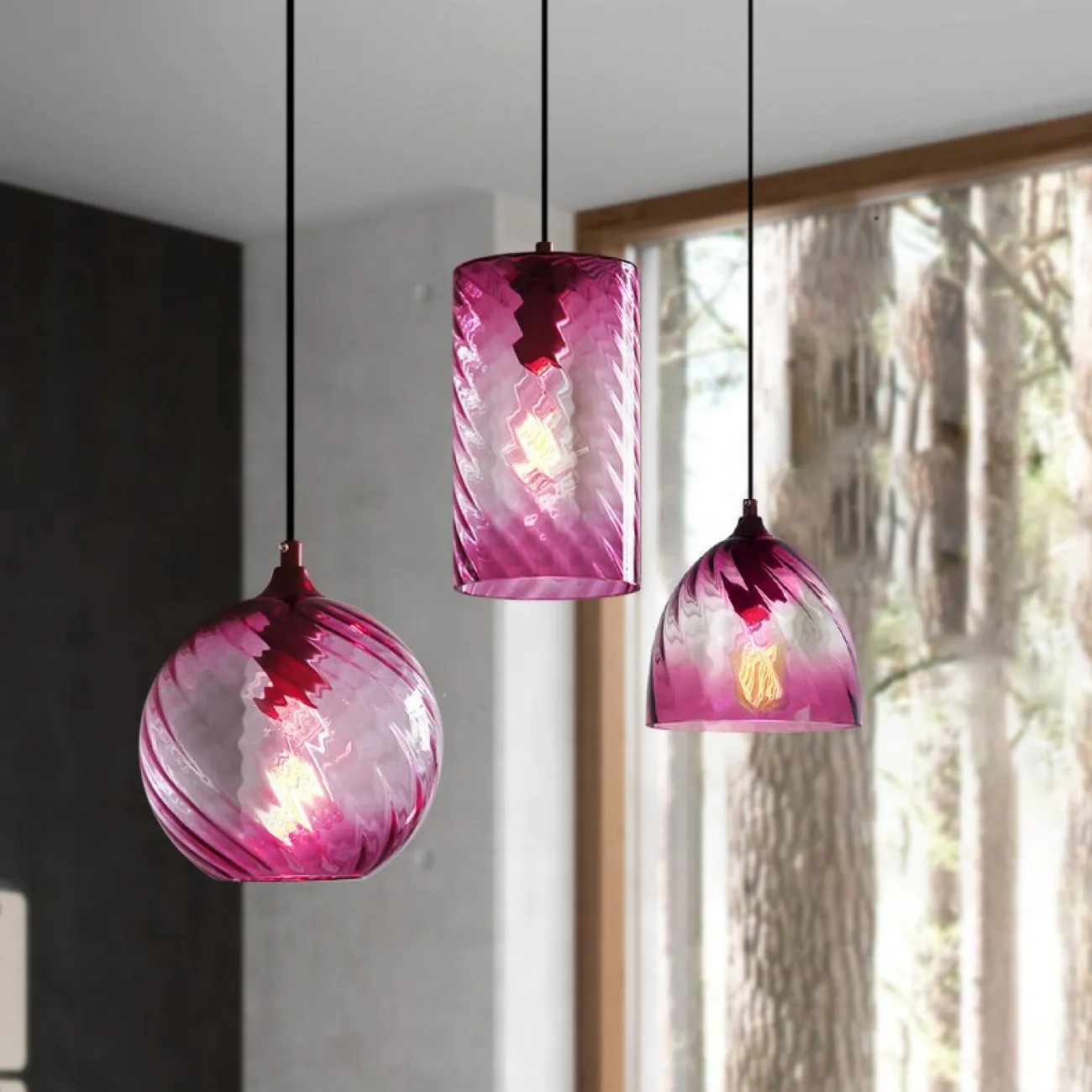 Подвесной светильник CL RIB B Purple от ImperiumLoft