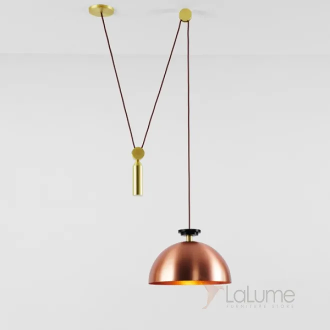 Подвесной светильник Shape up Pendant Hemisphere Copper designed by John Hogan от LaLume