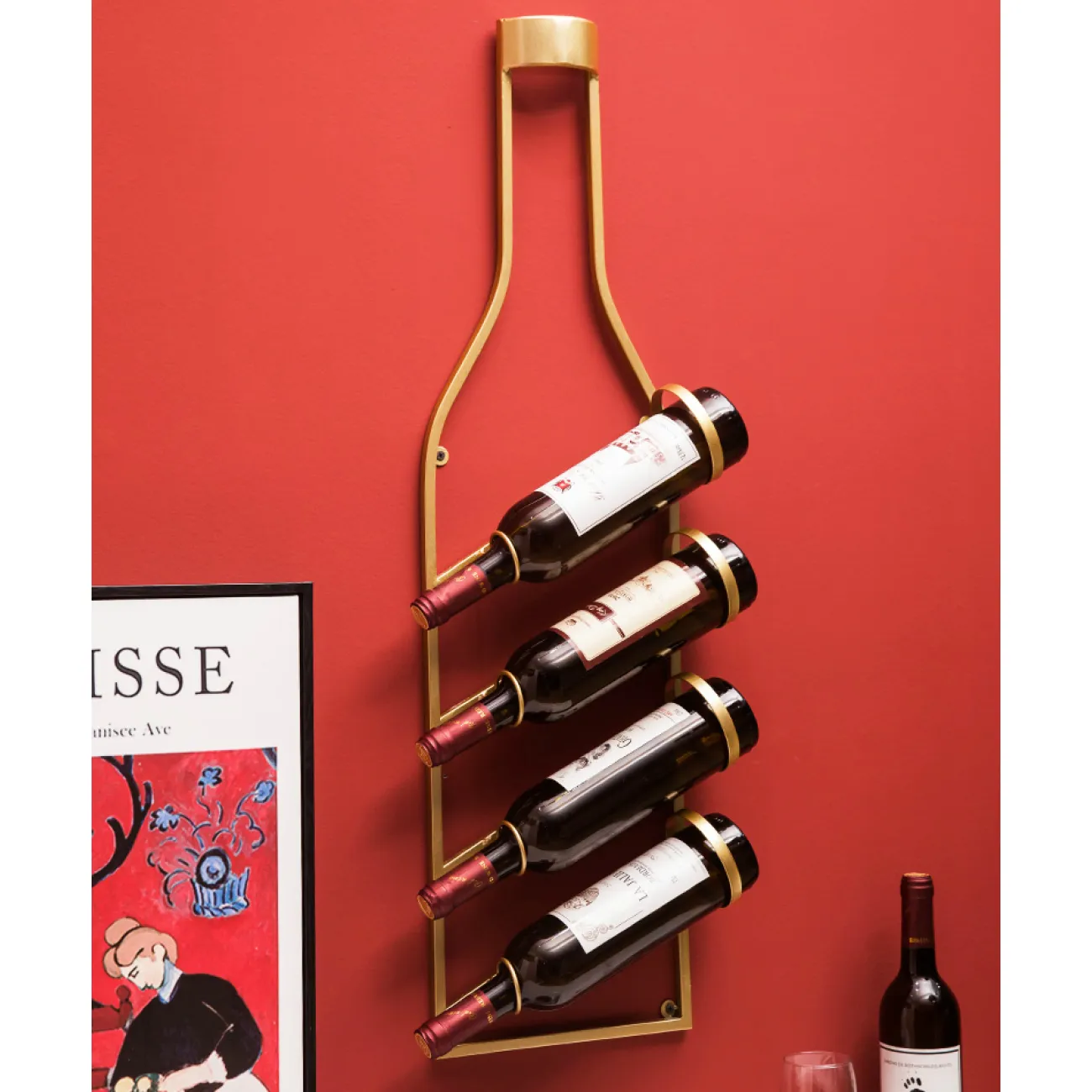 Дизайнерский настенный декор подставка для бутылок LaLume-KKK00267 