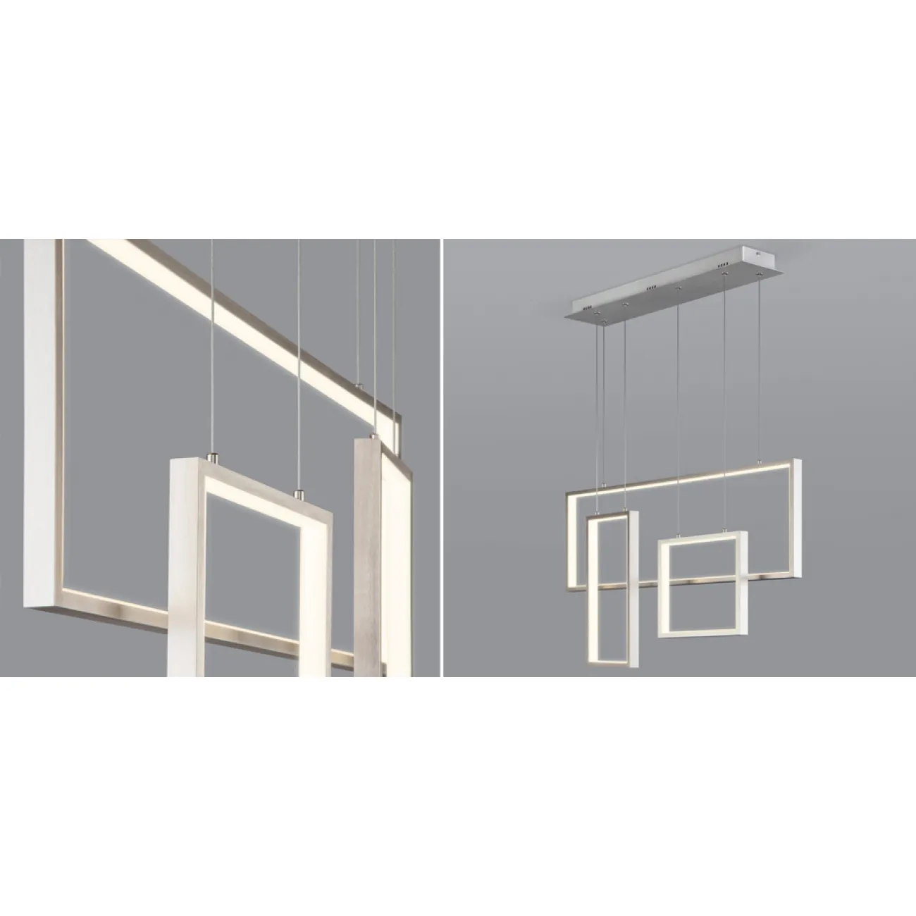 Люстра Rectangle Geometry Chandelier Nickel 3