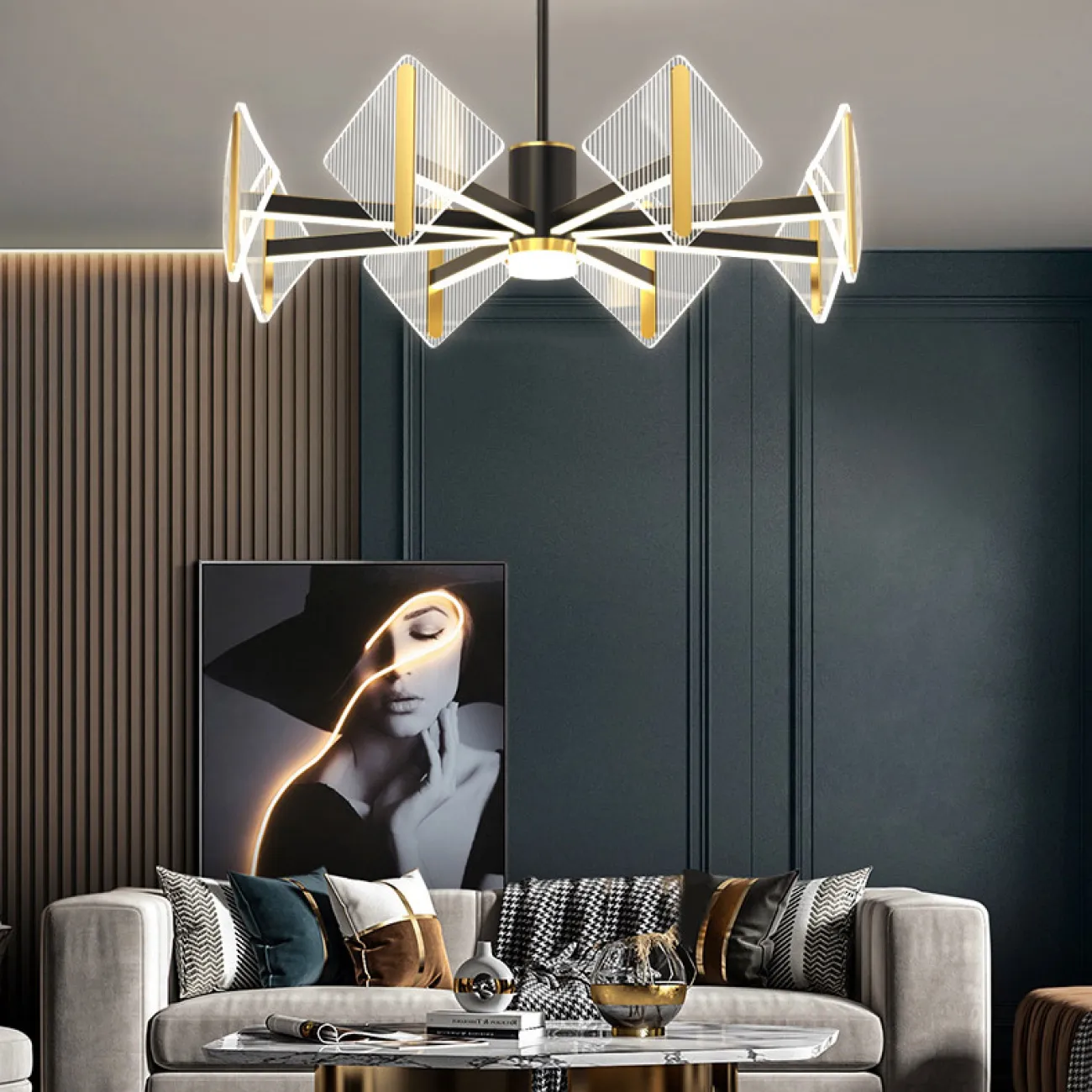 Потолочная люстра KEEN L10 Black от ImperiumLoft