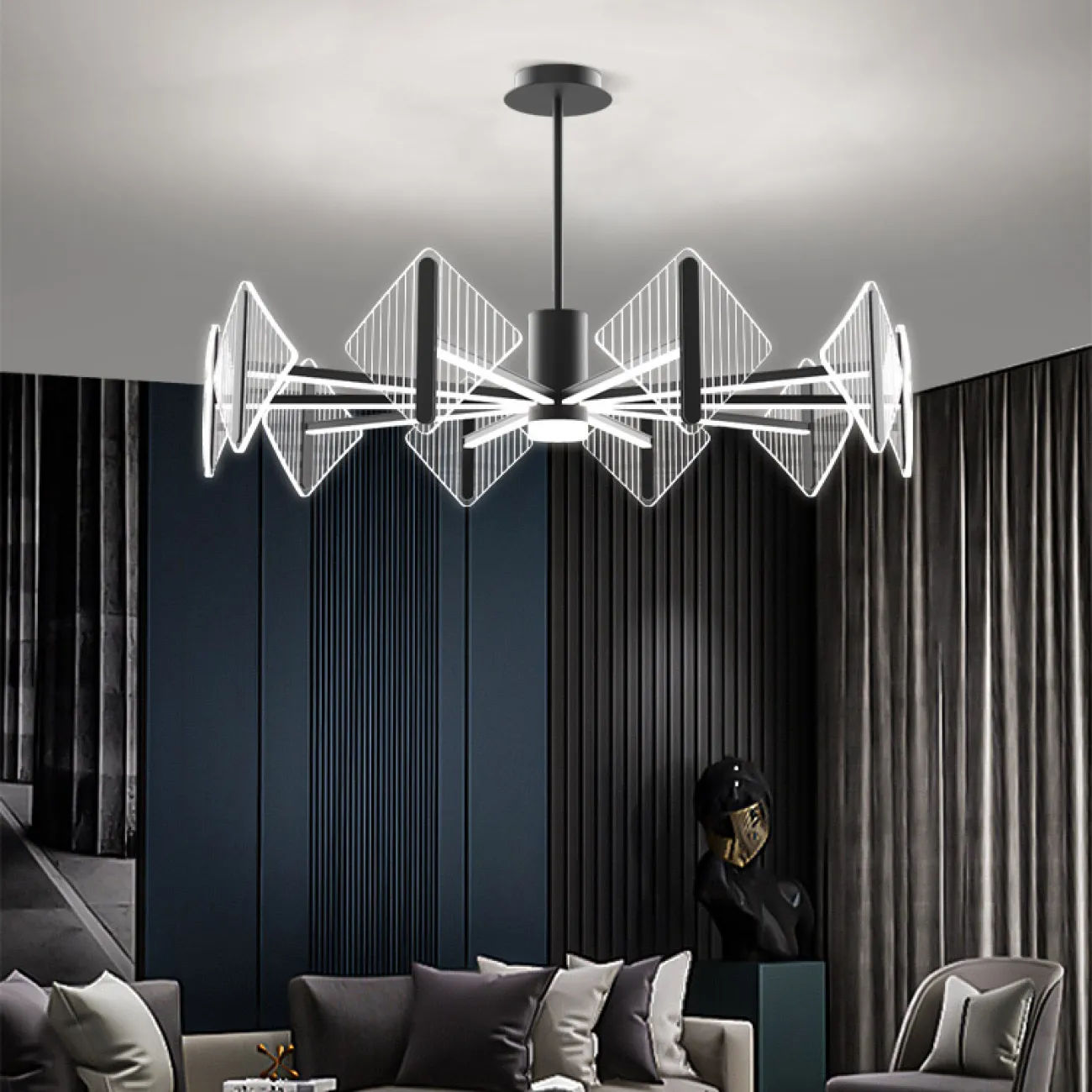 Потолочная люстра KEEN L10 Black от ImperiumLoft