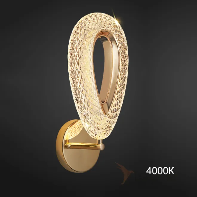 Настенный светодиодный светильник с рельефным плафоном каплевидной формы KEZIA C WALL 4000К