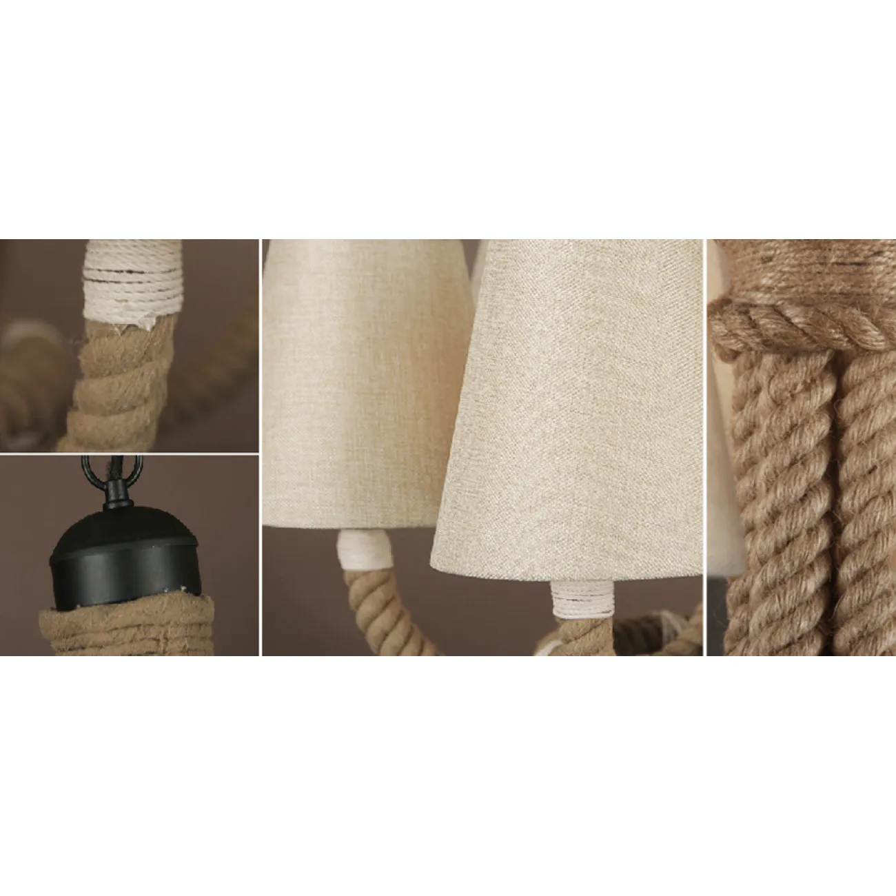 Люстра Rattan Chandelier Loft Rope Light от LaLume