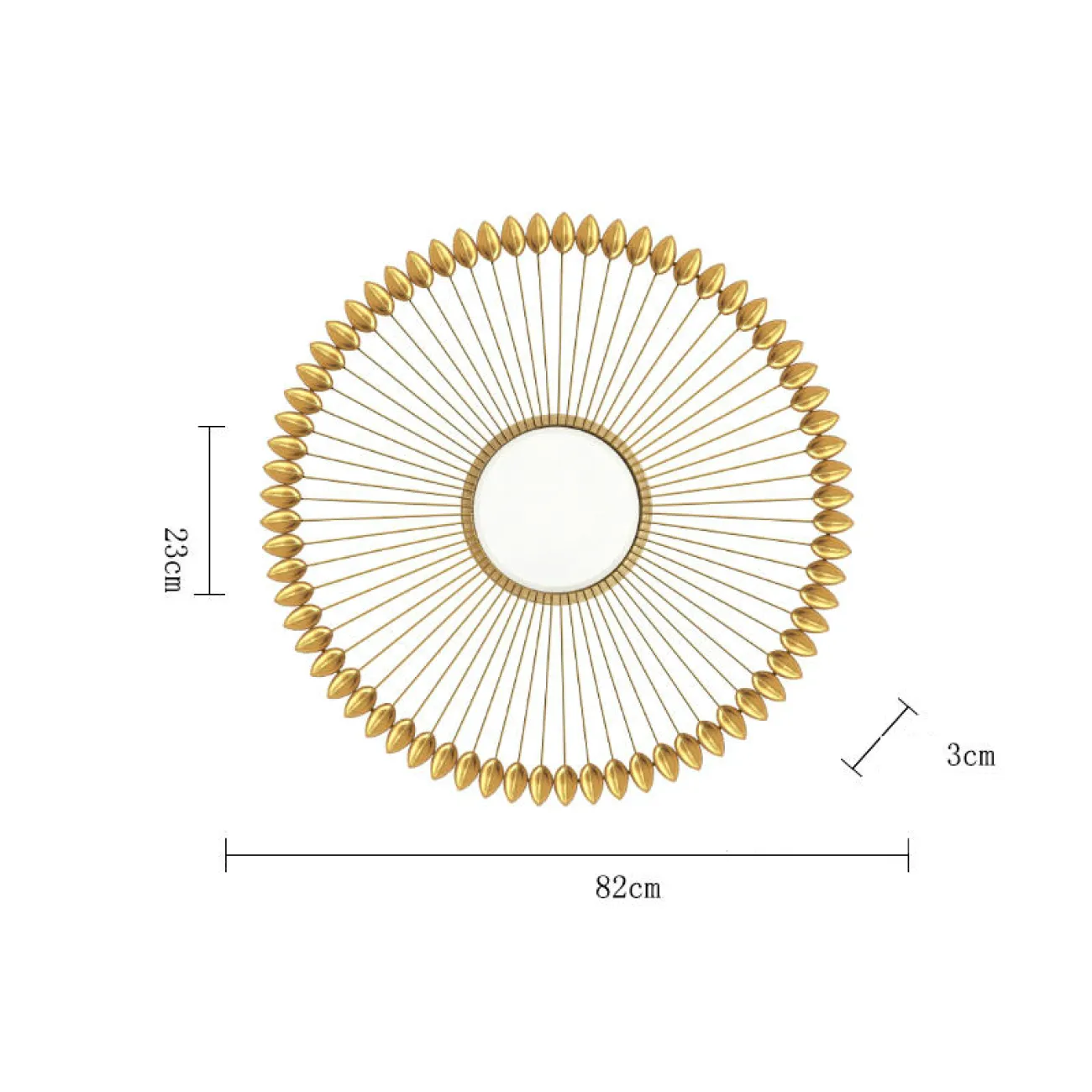Дизайнерский настенный декор зеркало LaLume-KKK00362