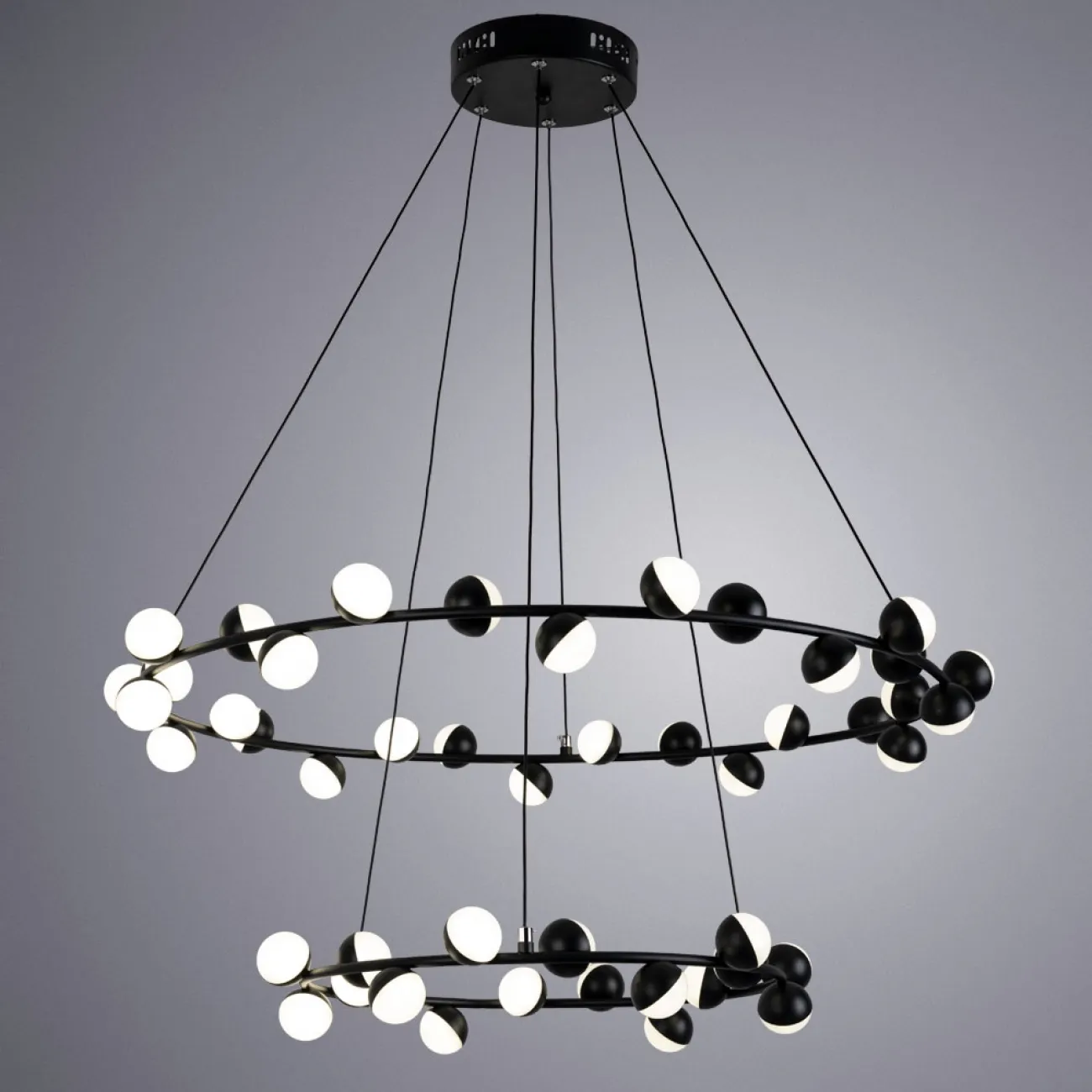 Подвесная люстра AQUATIO L48 Black от ImperiumLoft