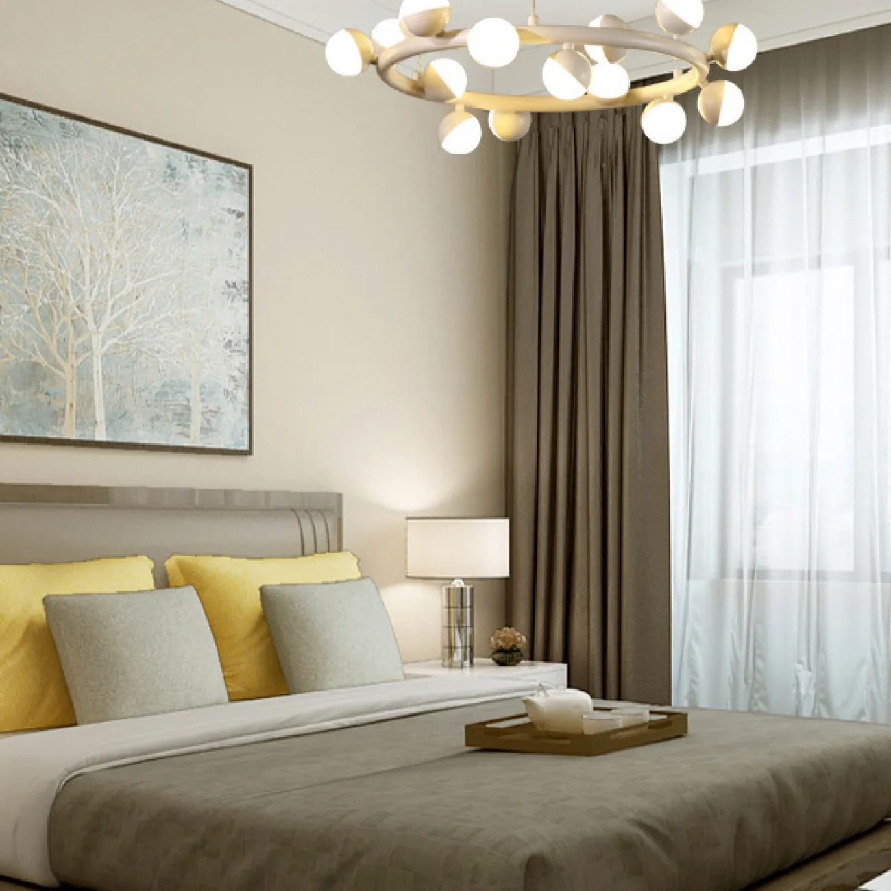 Подвесная люстра AQUATIO L48 Black от ImperiumLoft