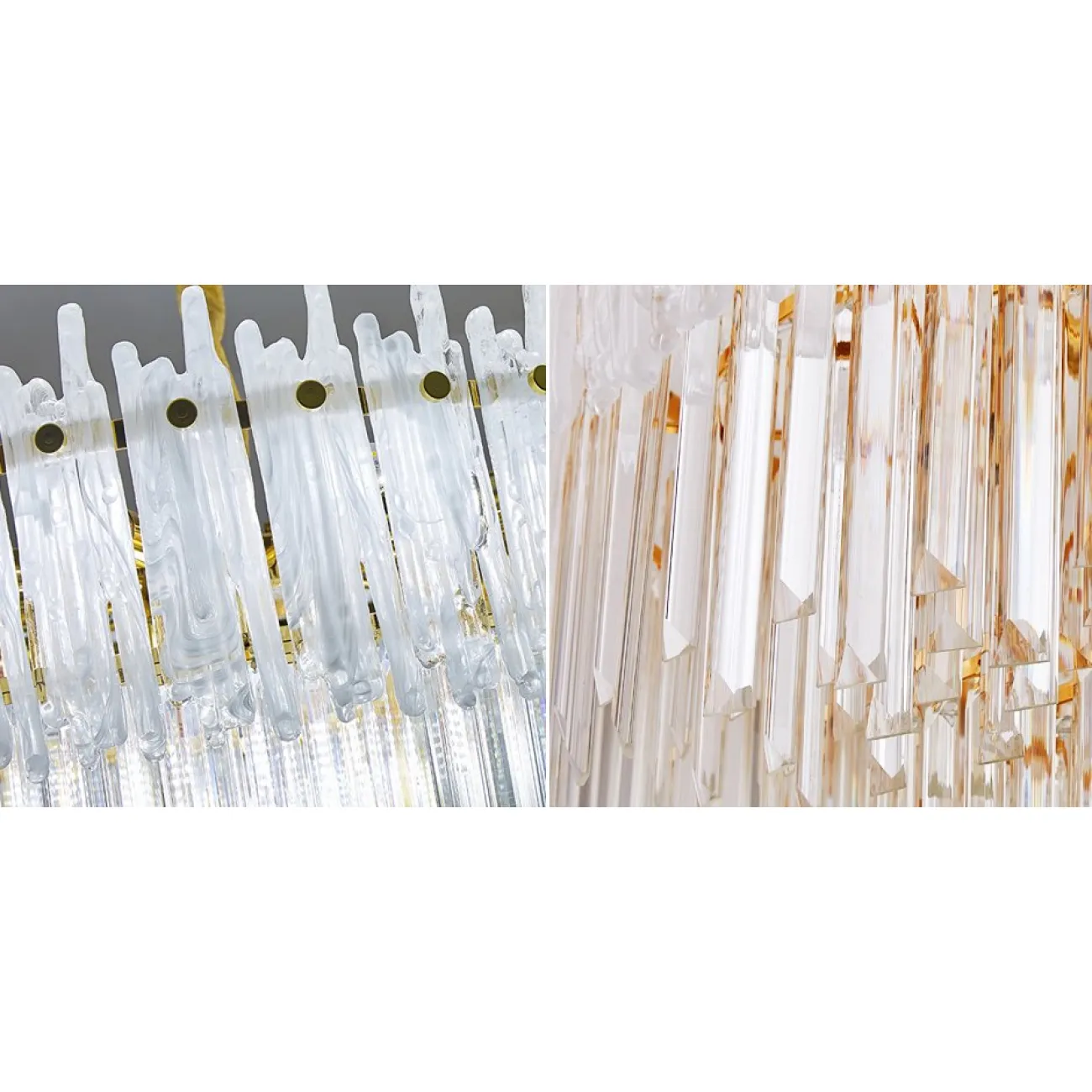 Люстра Murano Glass ICE Chandelier Rectangle