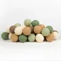 Гирлянда хлопковые фонарики Сotton Ball Forest Green