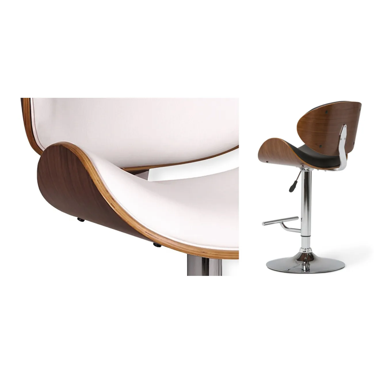 Барный стул Eames Lounge Bar Stool белый designed by Charles and Ray Eames от LaLume