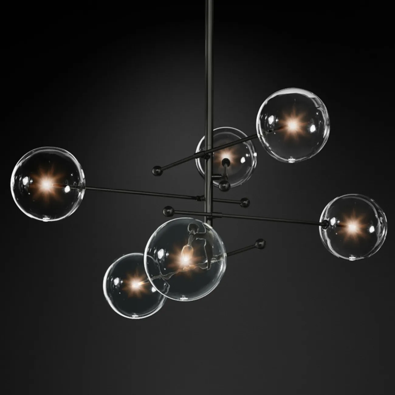 Подвесной светильник ImperiumLoft Globe Mobile 6 black KG0835P-6 black от ImperiumLoft