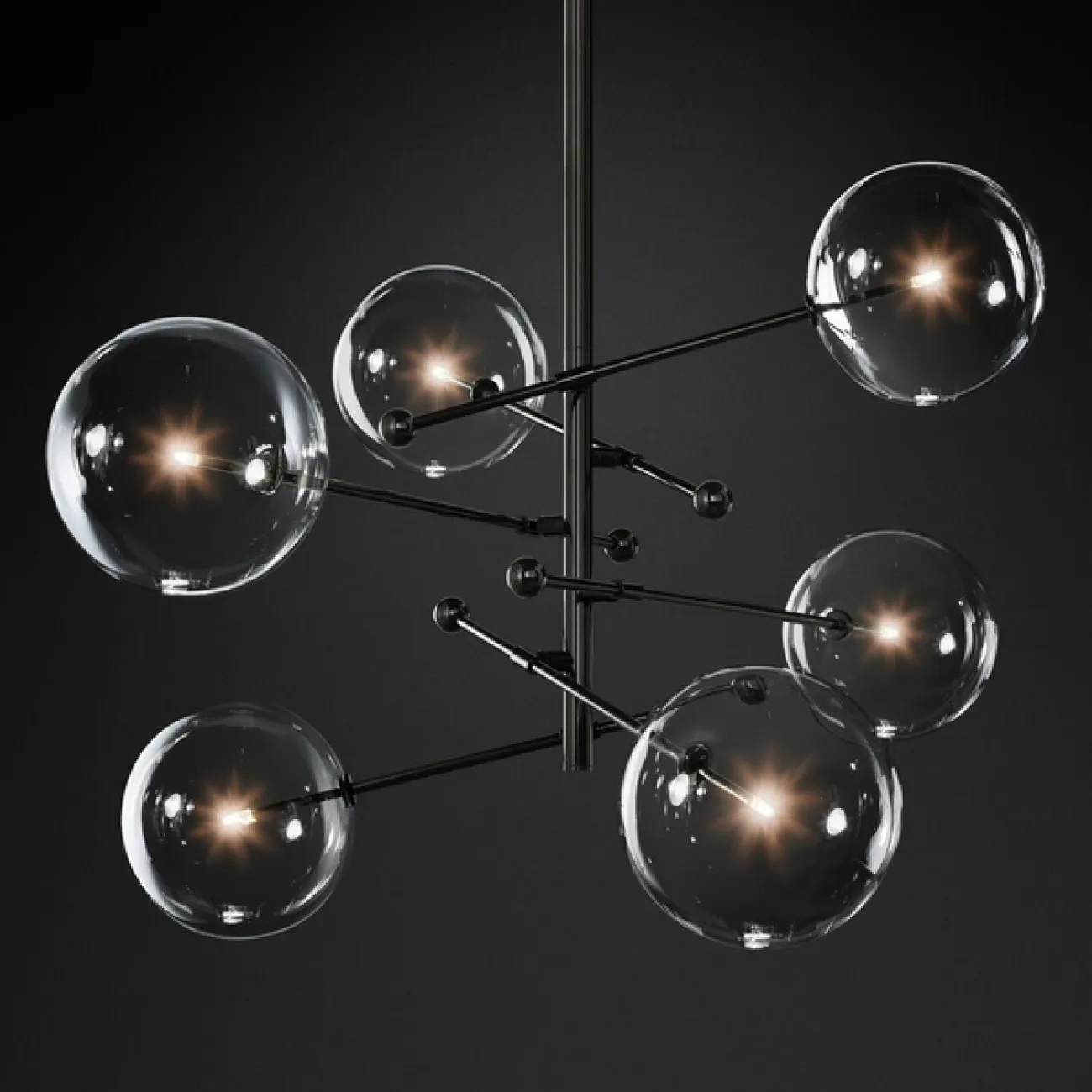 Подвесной светильник ImperiumLoft Globe Mobile 6 black KG0835P-6 black от ImperiumLoft