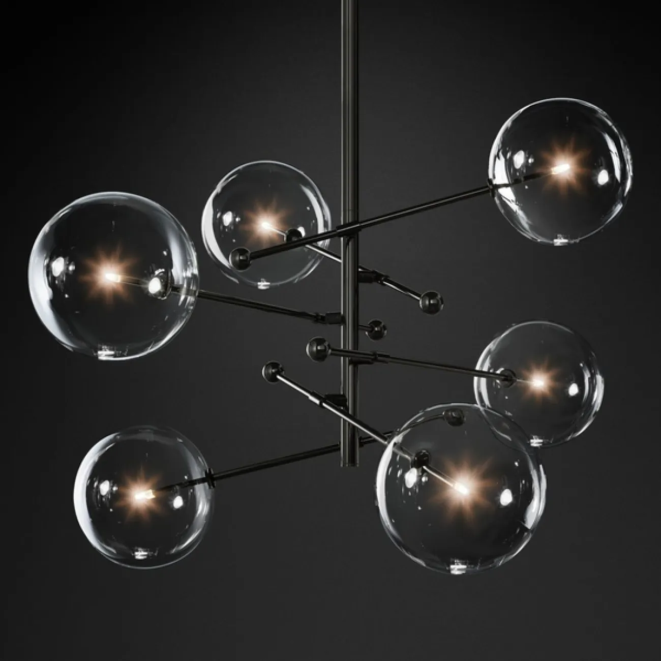 Подвесной светильник ImperiumLoft Globe Mobile 6 black KG0835P-6 black от ImperiumLoft