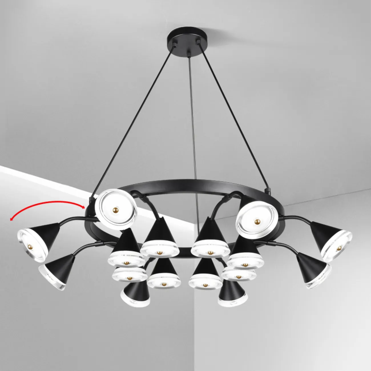 Светодиодная люстра в минималистском стиле Светодиодная люстра в минималистском стиле