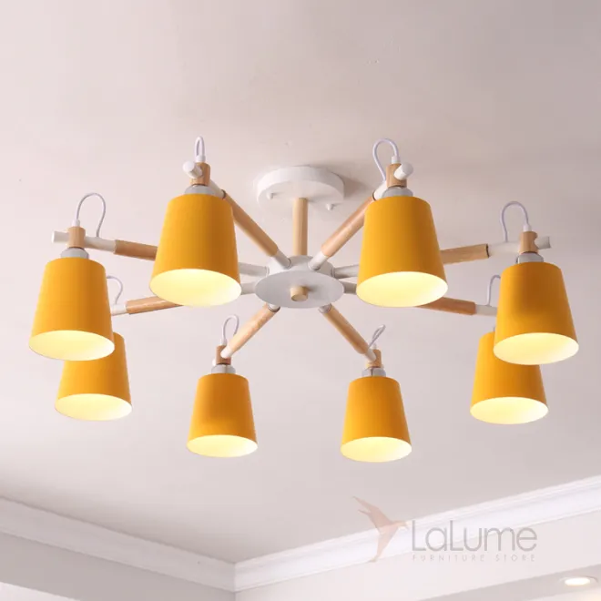 Люстра на штанге VARDA 8 lamps Yellow от ImperiumLoft