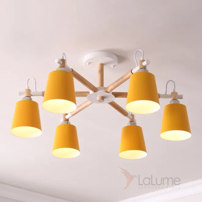 Люстра на штанге VARDA 6 lamps Yellow от ImperiumLoft Люстра на штанге VARDA 6 lamps Yellow от ImperiumLoft