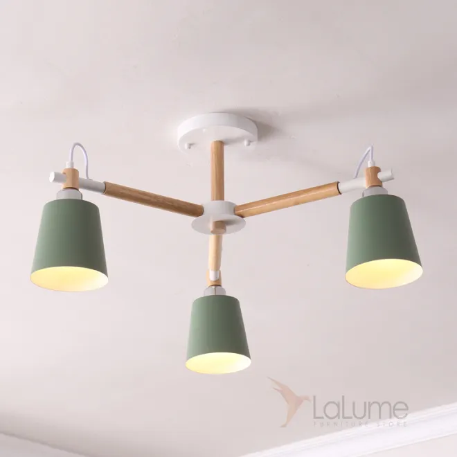 Люстра на штанге VARDA 3 lamps Green от ImperiumLoft