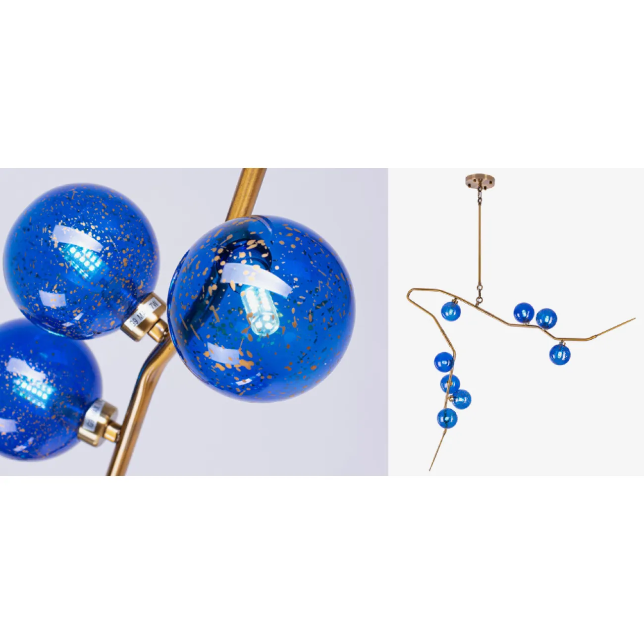 Люстра 8-GLOBE CHERRYBOMB CHANDELIER blue