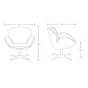 Кресло Spitfire Swan Chair Aviator designed by Arne Jacobsen in 1958 от LaLume