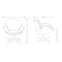 Кресло Spitfire Swan Chair Aviator designed by Arne Jacobsen in 1958 от LaLume