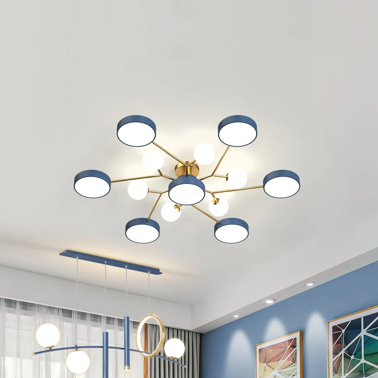 Потолочная люстра MARTA L13 Blue от ImperiumLoft