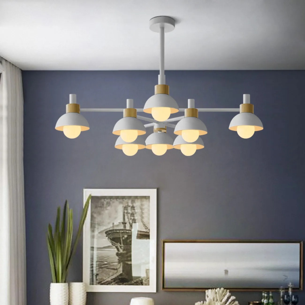 Люстра на штанге FANTA A 8 lights Pink от ImperiumLoft