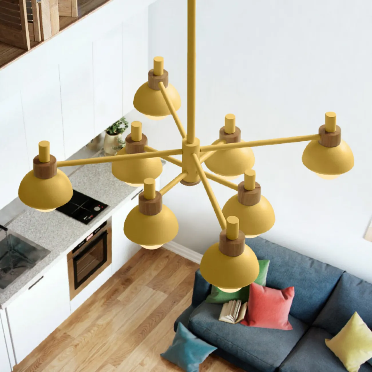 Люстра на штанге FANTA A 8 lights Pink от ImperiumLoft