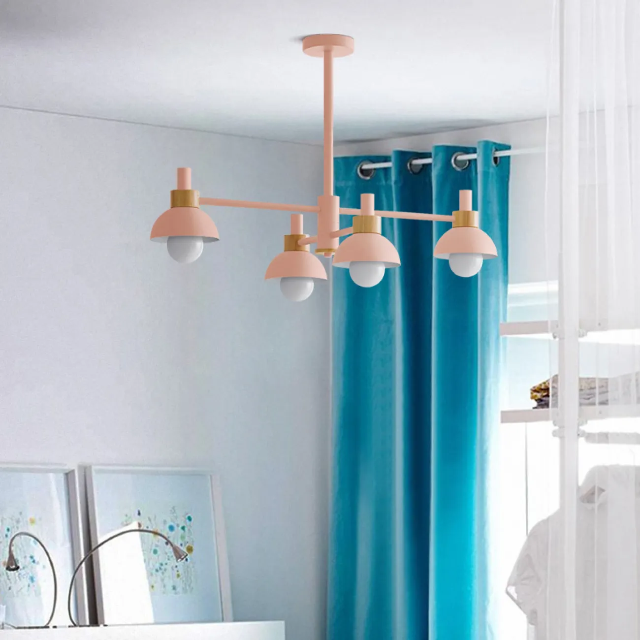 Люстра на штанге FANTA A 8 lights Pink от ImperiumLoft