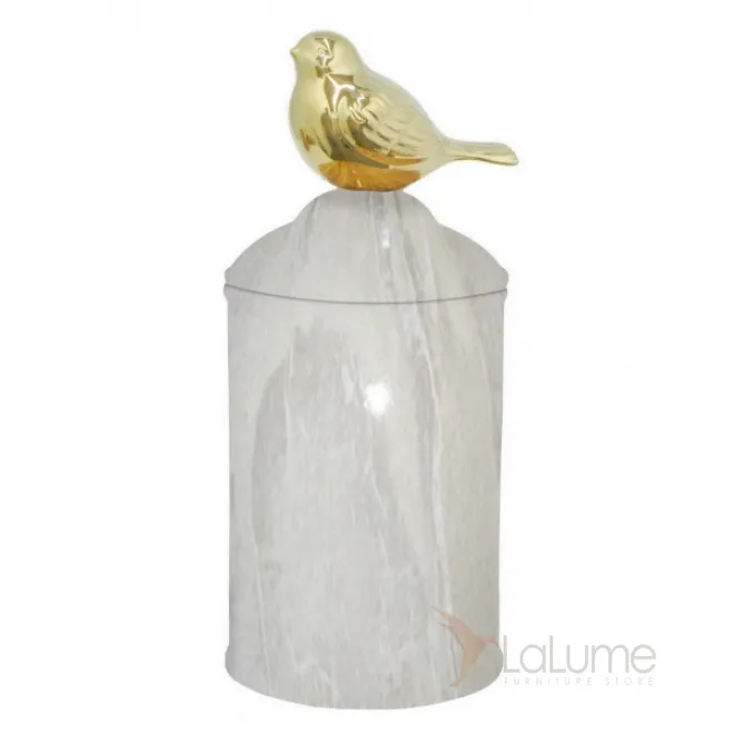 Ваза c крышкой Marble Bird от LaLume
