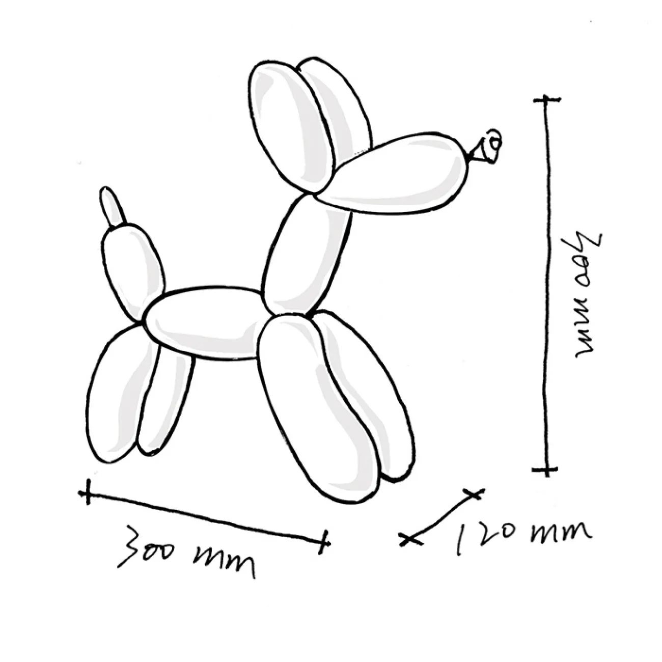 Дизайнерская скульптура собаки LaLume-SKT00179 