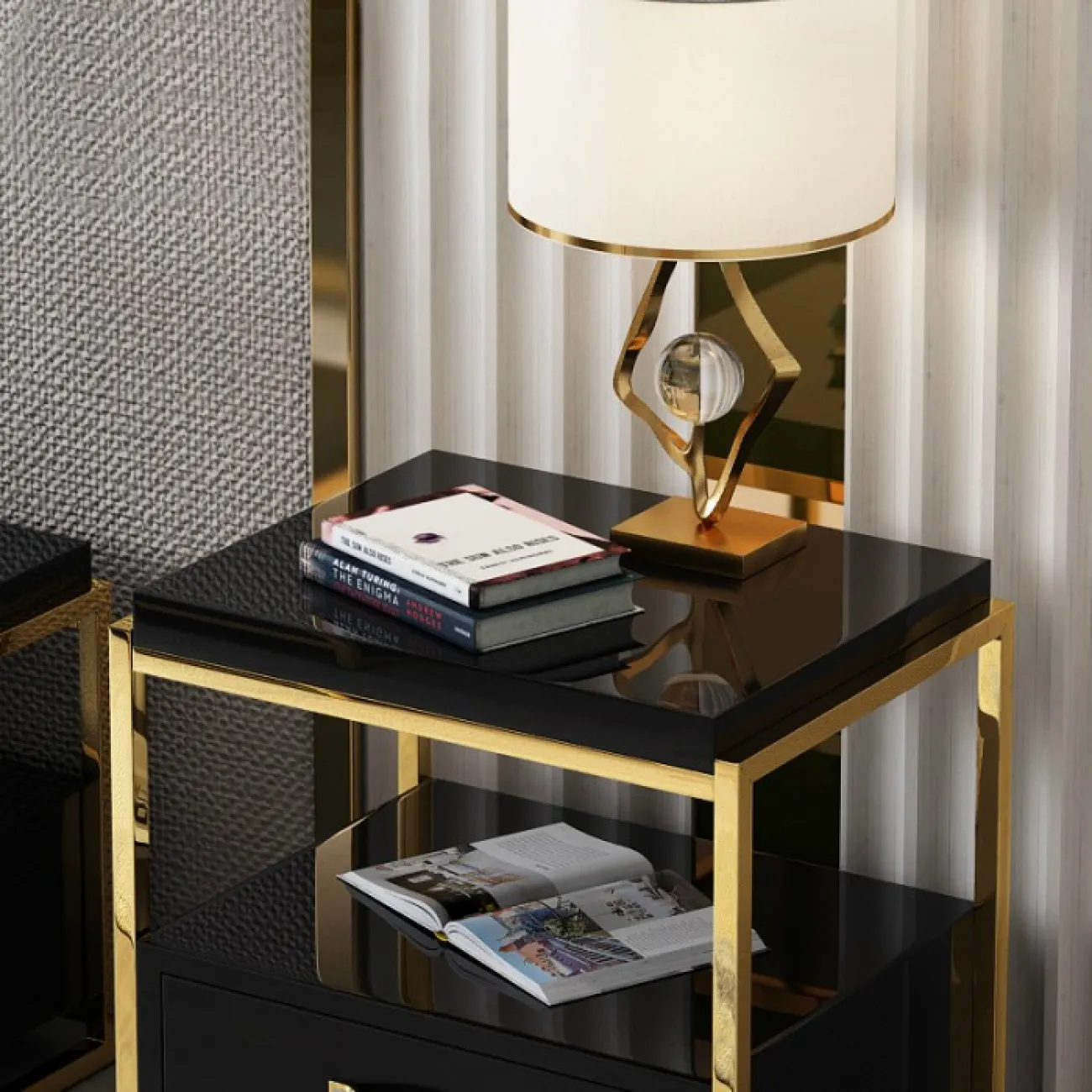 Дизайнерская прикроватная тумба LaLume-TT00102