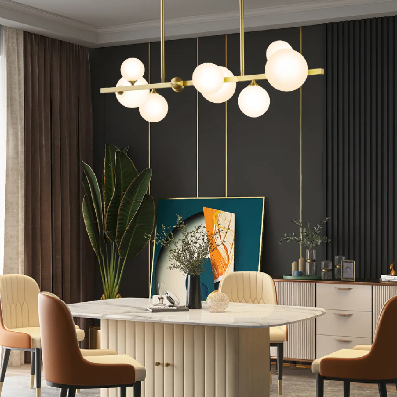 Потолочный светильник MARENS Brass от ImperiumLoft