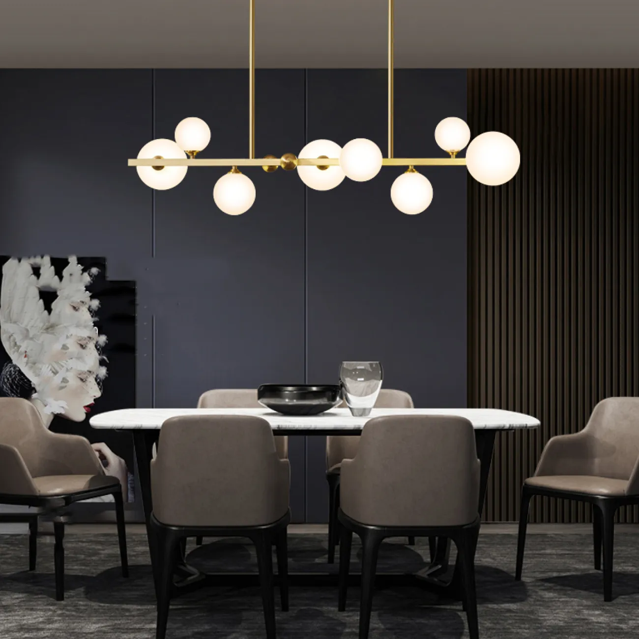 Потолочный светильник MARENS Brass от ImperiumLoft