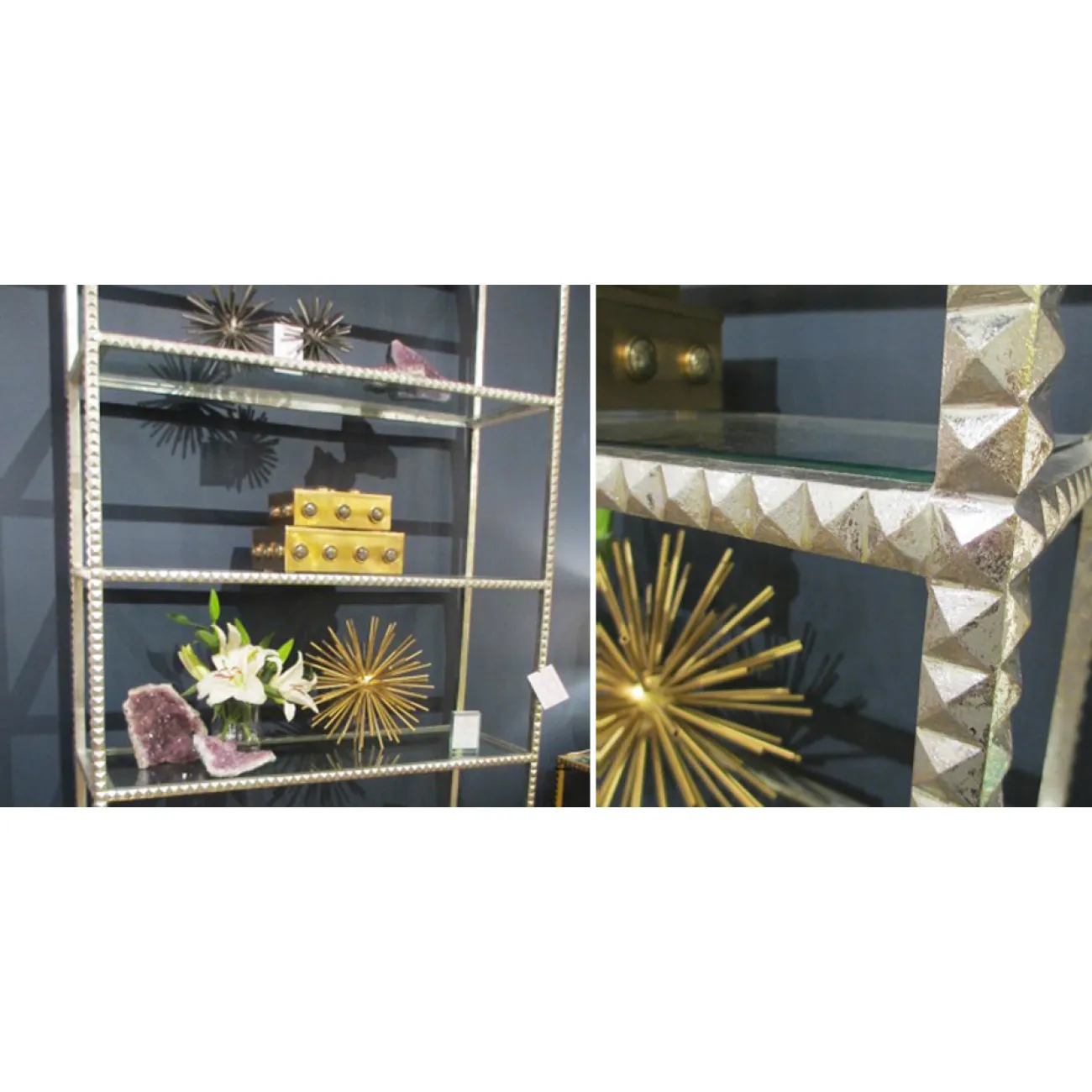 Стеллаж Stud Etagere Gold Vintage от LaLume