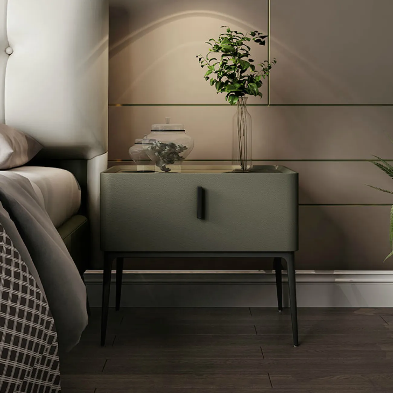 Дизайнерская прикроватная тумба - LaLume-TT00145