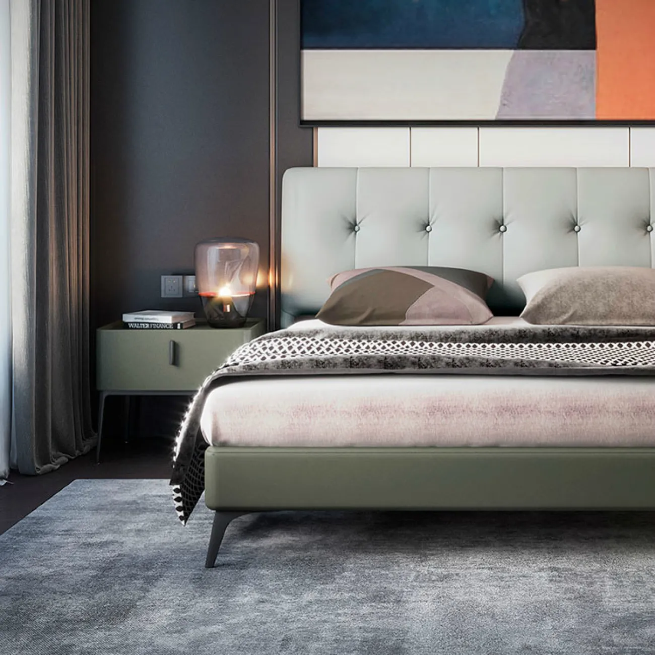 Дизайнерская прикроватная тумба - LaLume-TT00145