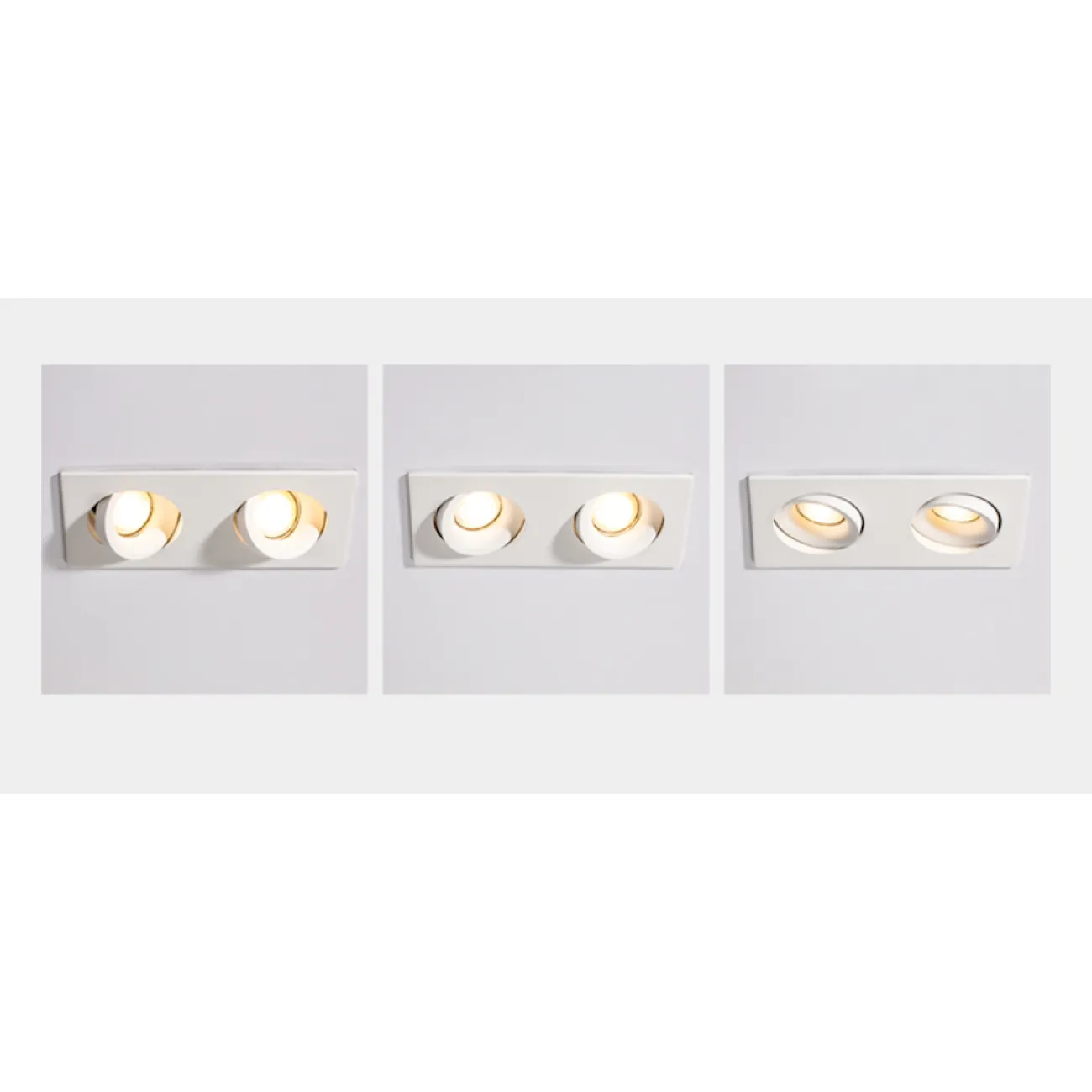 Встраиваемый двойной спот TIMA c поворотом Белый