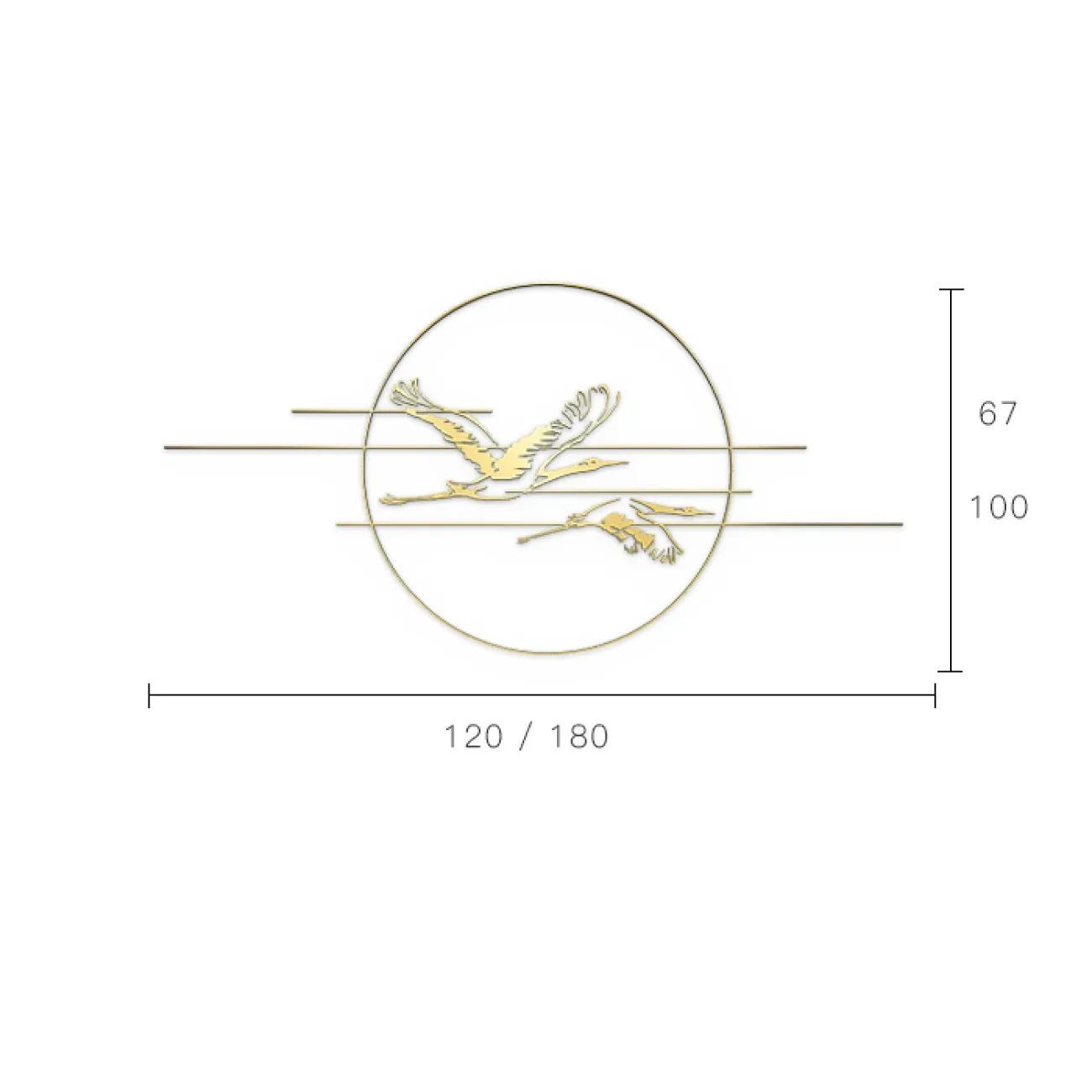 Дизайнерский настенный декор птицы LaLume-KKK00219